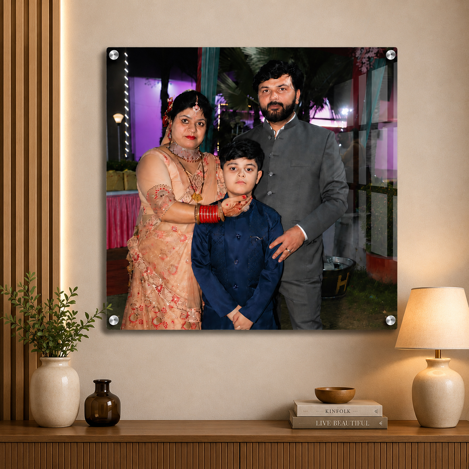 Customized Acrylic HD Picture Frame | Clear UV Printing, Frameless Wall Mount | Personalized Gift Poster Frame for Anniversary, Birthday